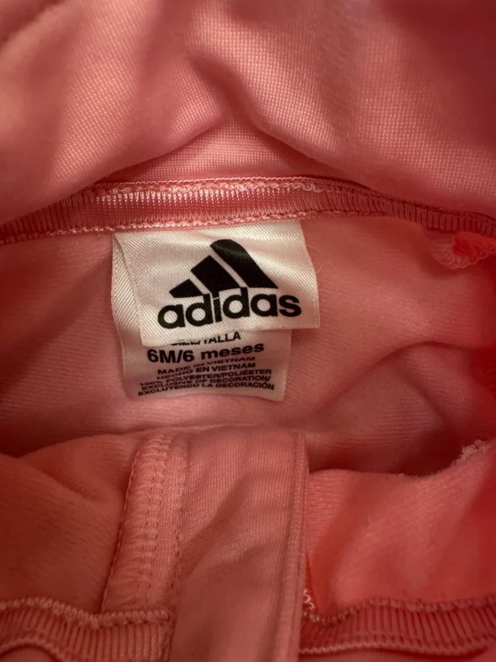 Adidas Baby Pink 3-Stripe Tricot Tracksuit Jacket & Joggers 6M